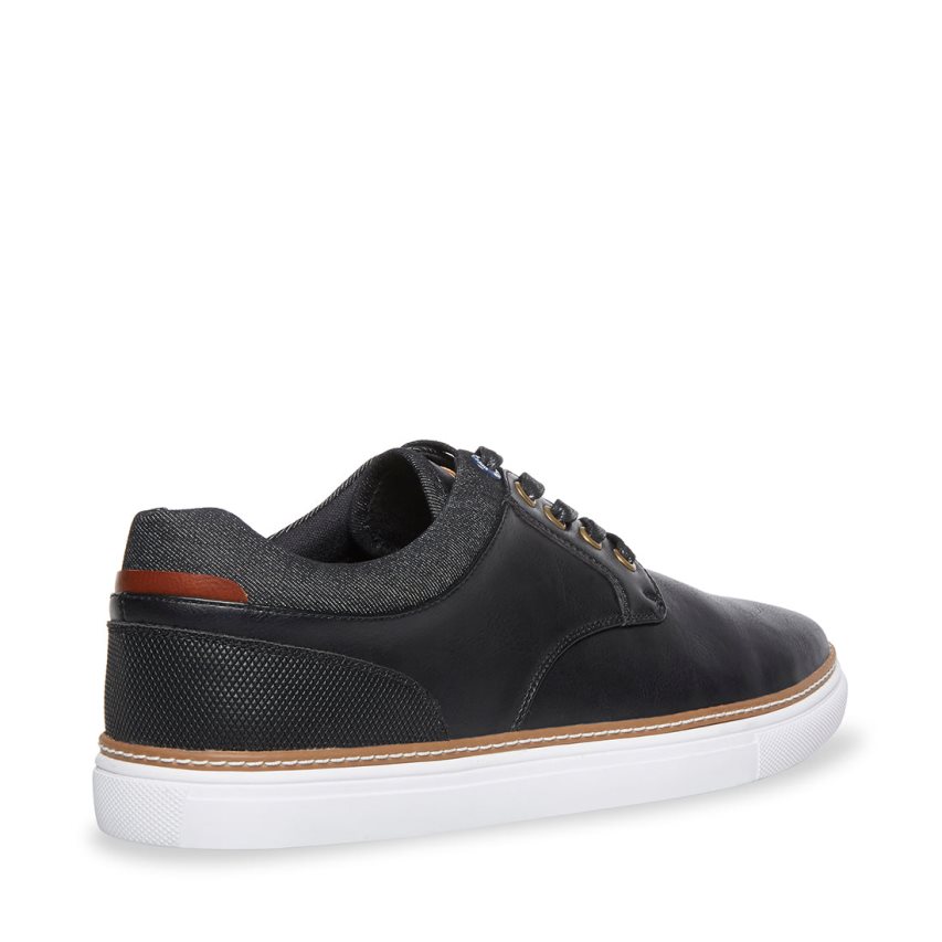 Zapatillas Steve Madden Gully Cuero Hombre Negras | ES ZN6243